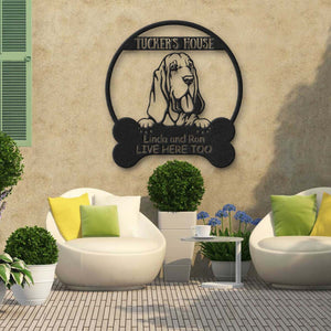 Bloodhound Dog Lovers Funny Personalized Metal House Sign