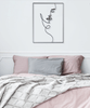 Female Face Line Art - Metal House Sign