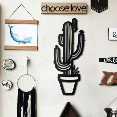 Saguaro Plant | Wall Art - Cut Metal Sign