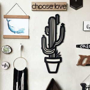 Saguaro Plant | Wall Art - Cut Metal Sign