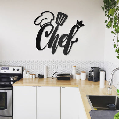 Chef Cooking For Kitchen Lover - Decor Wall Art - Cut Metal Sign