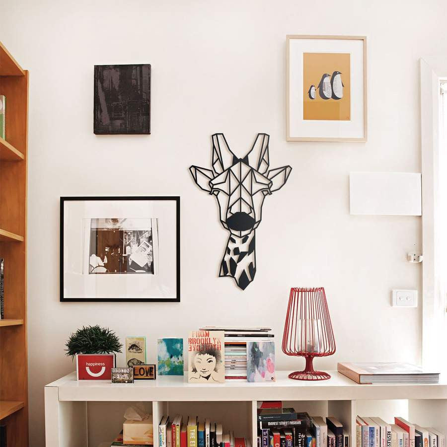 Geometric Giraffe Animals Decor | Wall Art - Cut Metal Sign