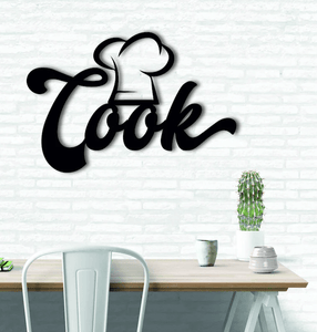 Cook chef hat kitchen decor - Cut Metal Sign