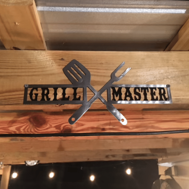 Grill Master Bbq Decor Barbecue - Cut Metal Sign
