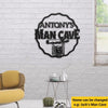 Wine Lovers Man Cave Customized Name Metal Wall Art