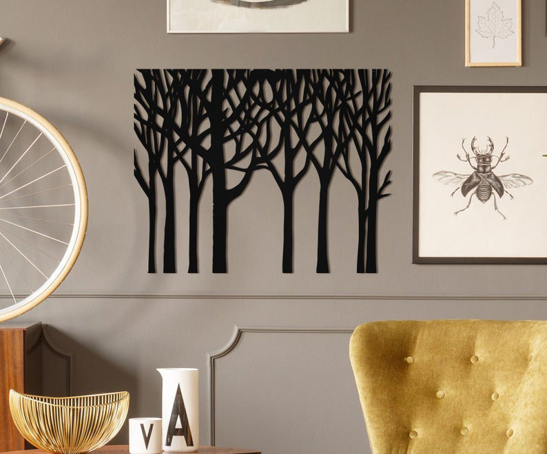 Trees | Wall Art Decor - Cut Metal Sign
