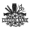 Beauty Salon Hair Stylist Flower ver 2 - Personalized Metal House Sign