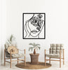 Woman Face One Line Abstract (Rectangle) | Wall Art Decor - Cut Metal Sign