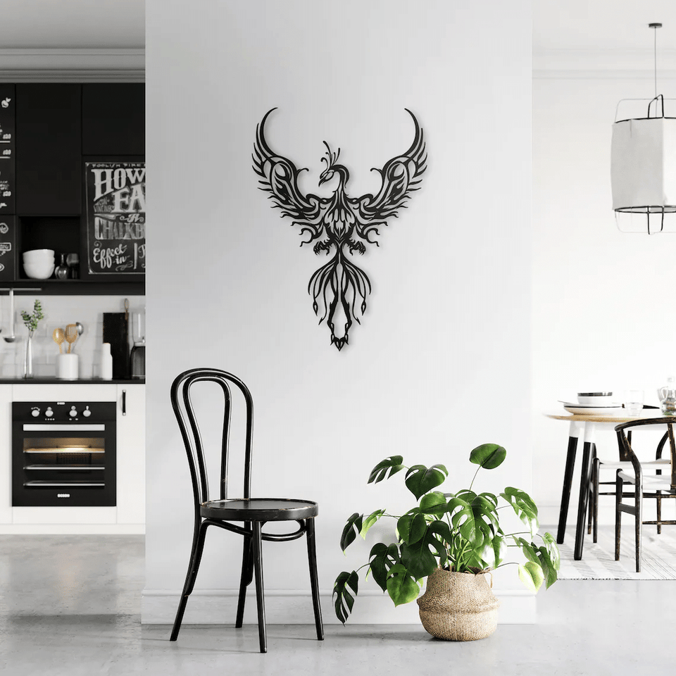 Beautiful Phoenix Wall Decor - Cut Metal Sign
