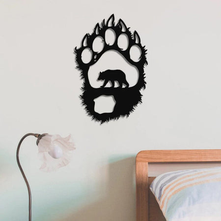Bear Footprints - Metal House Sign