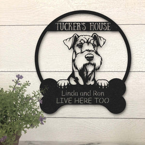 Airedale Terrier Dog Lovers Funny Personalized Metal House Sign