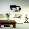 Wine bar bottle and glasses - Cut Metal Sign