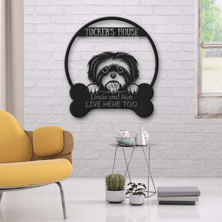 Dog's House Dog Lovers Personalized Metal Sign