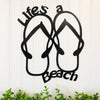 Life's A Beach | Decor | Wall Art - Cut Metal Sign