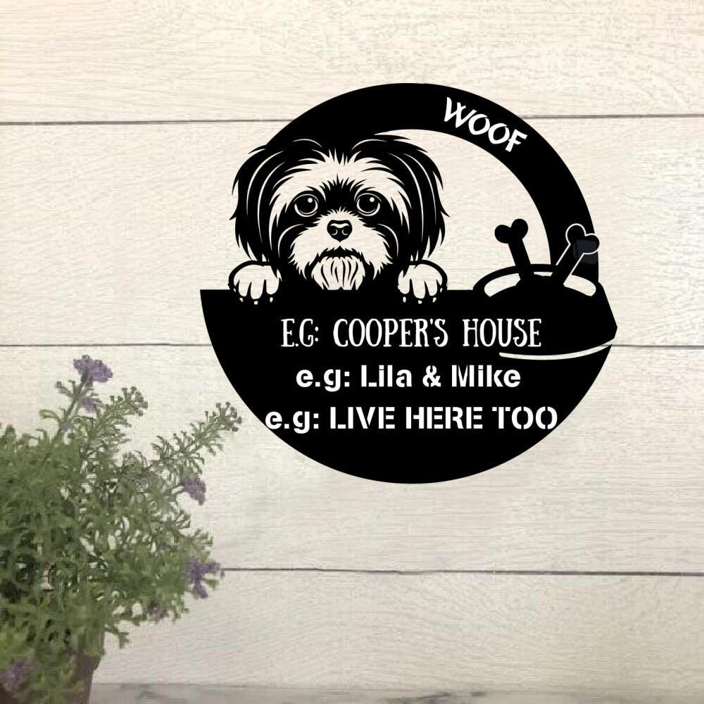 VHH Dog Lovers The Dog's House Personalized Metal Sign