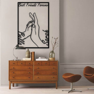 Best Friend Forever Dog Lovers Personalized Metal Wall Art
