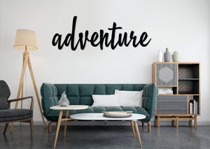 Adventure - Cut Metal Sign