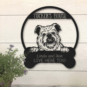 Brussels Griffon Dog Lovers Funny Personalized Metal House Sign