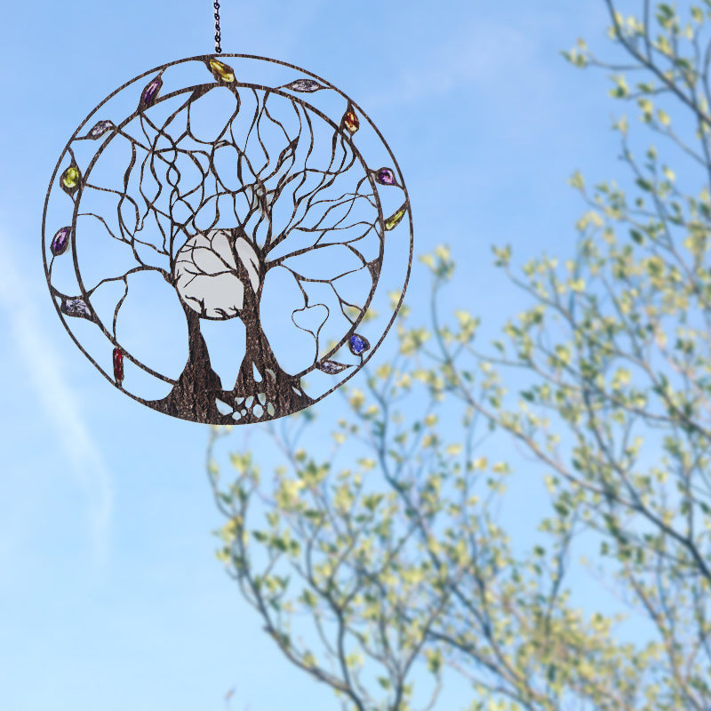 Tree and moon love life - Metal House Sign