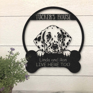 Dalmatian Dog Lovers Funny Personalized Metal House Sign