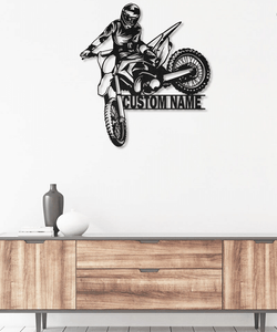 Custom Name Biker Motorcycle - Metal House Sign