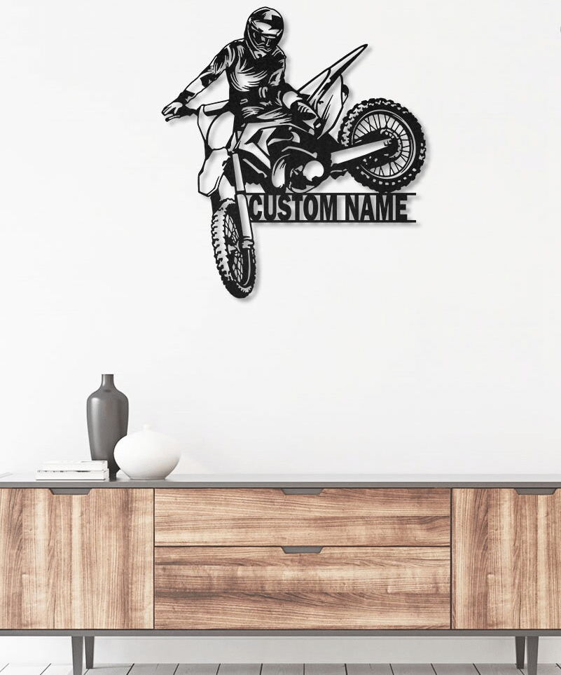 Custom Name Biker Motorcycle - Metal House Sign