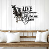 Cow Live like someone left the gate open Cut Metal Sign