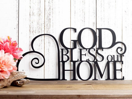 God bless our home Metal House Sign