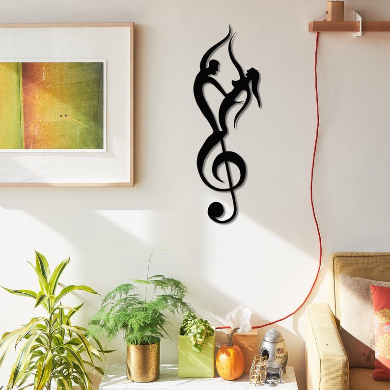 Treble Clef Art Music | Wall Art Decor - Cut Metal Sign
