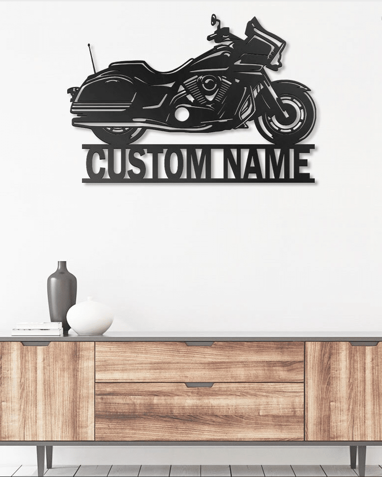 Custom Name Motorcycle - Metal House Sign