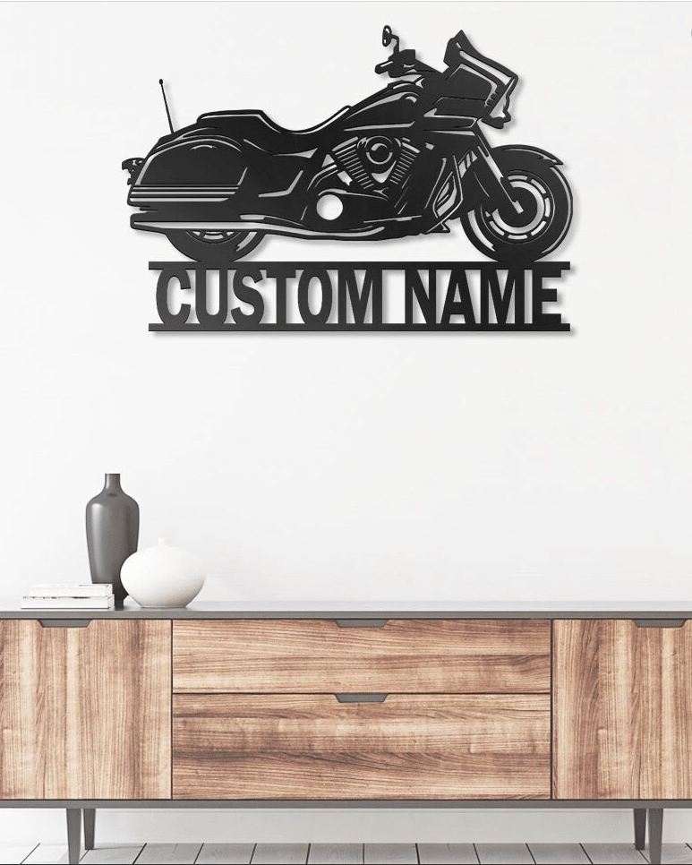 Custom Name Motorcycle - Metal House Sign