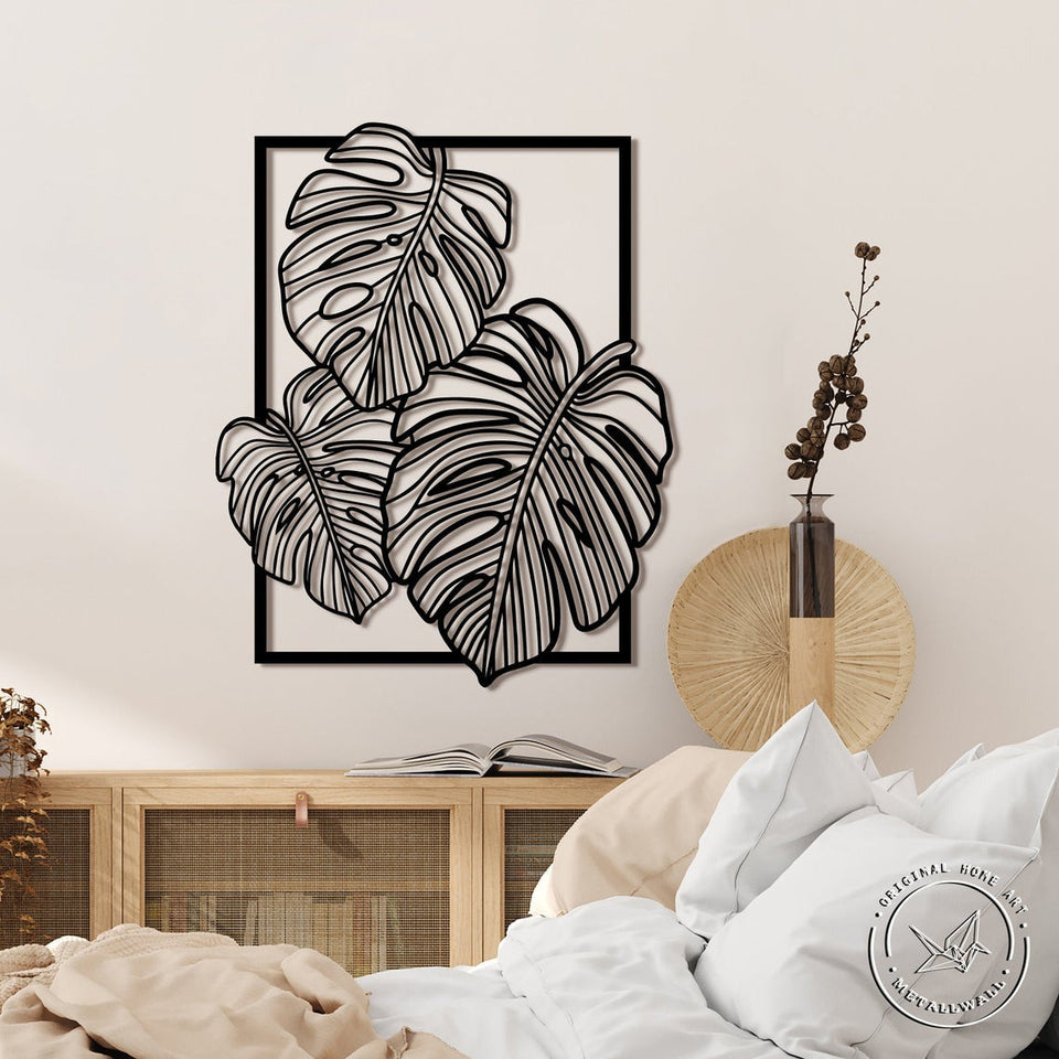 Monstera Leaf | Palm Leaf Decor - Cut Metal Sign