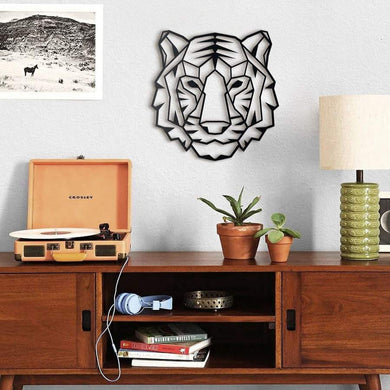 Geometric Tiger Animals Decor | Wall Art - Cut Metal Sign