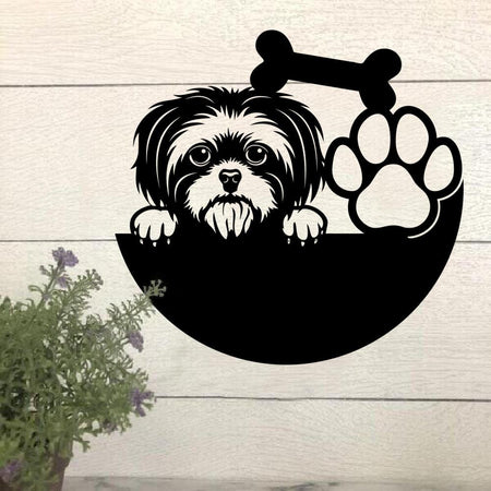 Dog Lovers Funny Welcome To Family  Personalized Metal Sign