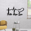 God Faith Hope Love Metal Wall Art