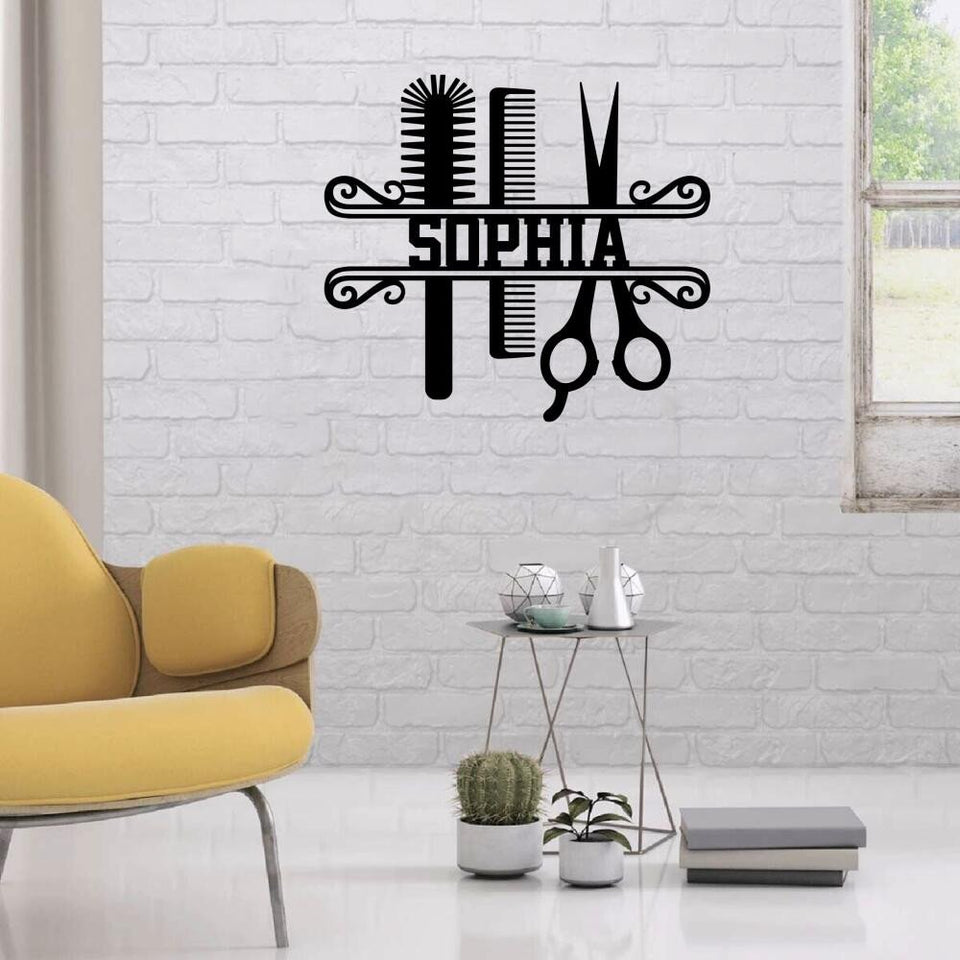 Hair Salon Customizable Metal Wall Art