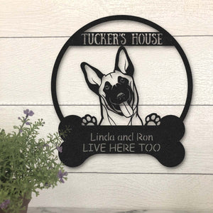 Belgian Shepherd Dog Lovers Funny Personalized Metal House Sign