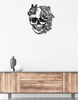 Flower Butterfly Skull - Metal House Sign