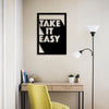 Take It Easy Modern Decoration (Rectangle) | Wall Art Decor - Cut Metal Sign