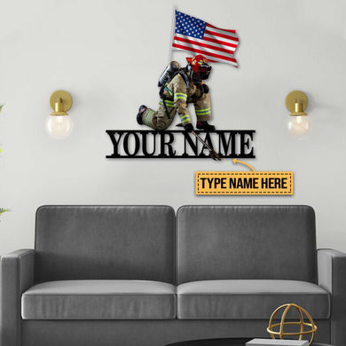 Firefighter Personalized Metal Sign