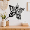 Ballet Lovers Ballerina Flying With A Floral Butterfly Wing Flower | Wall Art Decor - Cut Metal Sign