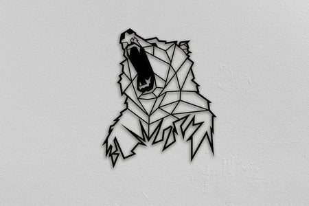 Grizzly Bear Wild Animal | Wall Art - Cut Metal Sign