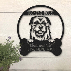 Border Terrier Dog Lovers Funny Personalized Metal House Sign