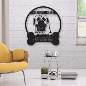 Boerboel Dog Lovers Funny Personalized Metal House Sign