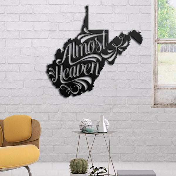 State Pride Almost Heaven Metal Sign