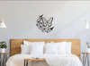 Butterfly And Floral Moon - Cut Metal Sign