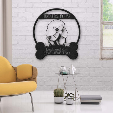 Bedlington Terrier Dog Lovers Funny Personalized Metal House Sign