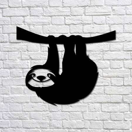 Sloth Lazy Animal for Animal Lovers | Decor Wall Art - Cut Metal Sign