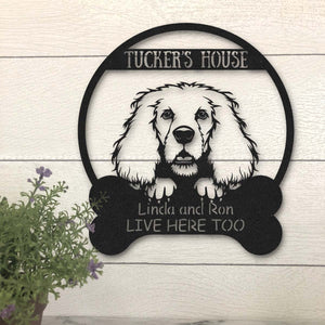 Coker Spaniel Dog Lovers Funny Personalized Metal House Sign