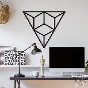 Geometric Triangle | Wall Art Decor - Cut Metal Sign